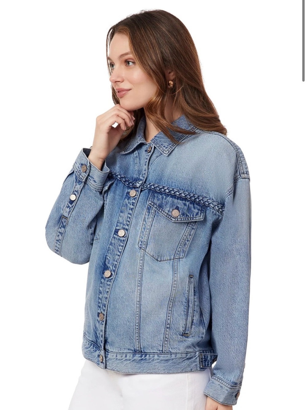 Scotch & Soda Denim trucker jacket young hearts $198 Size Small & Medium NWT